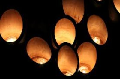 Japanese-style bamboo lights